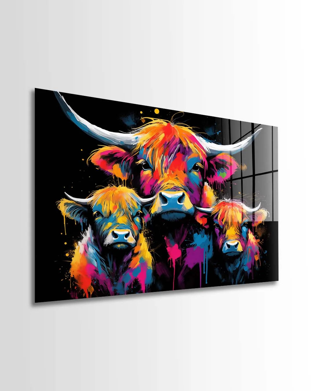 Fold of Highland Cows Noir