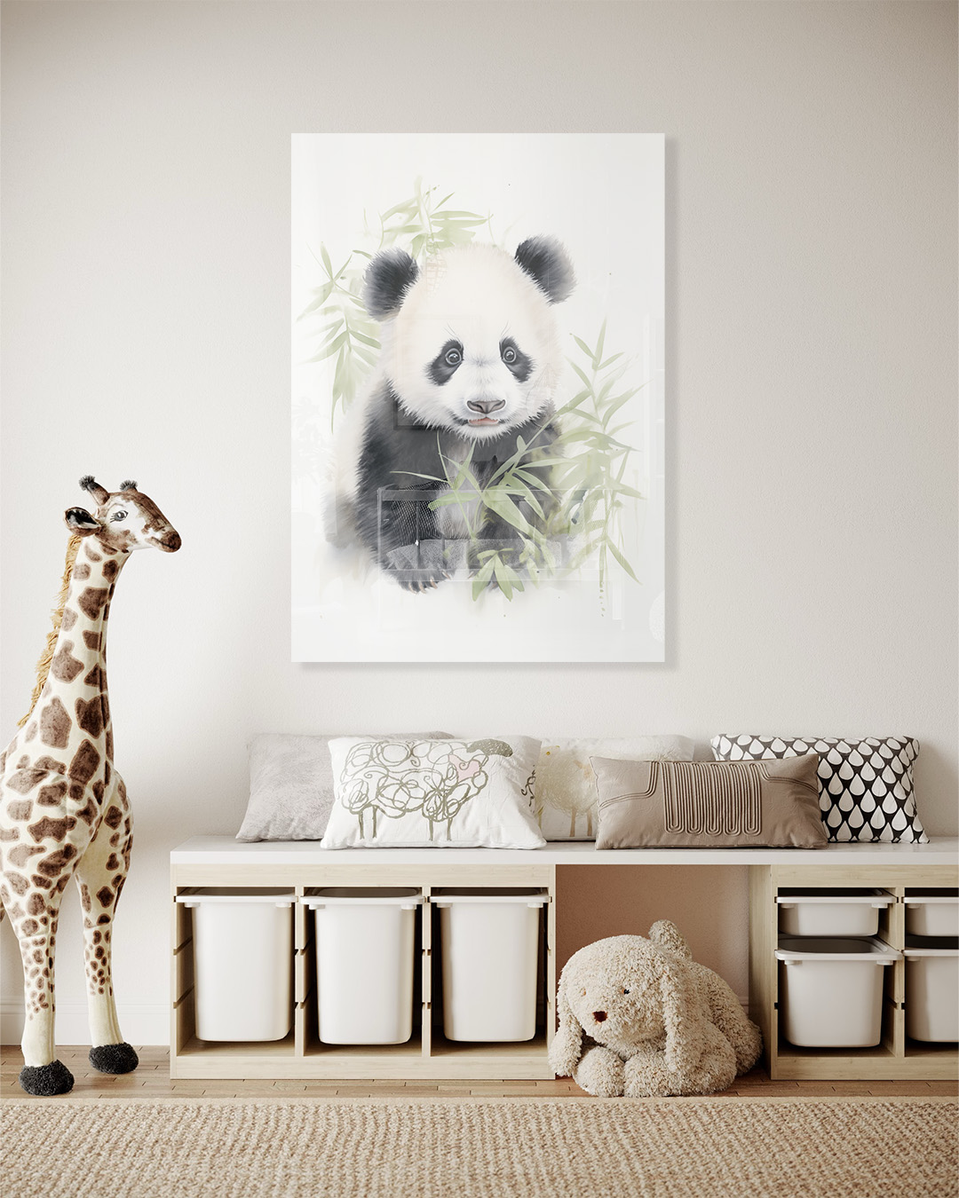 Panda Cub Graffiti Animal Wall Art Print