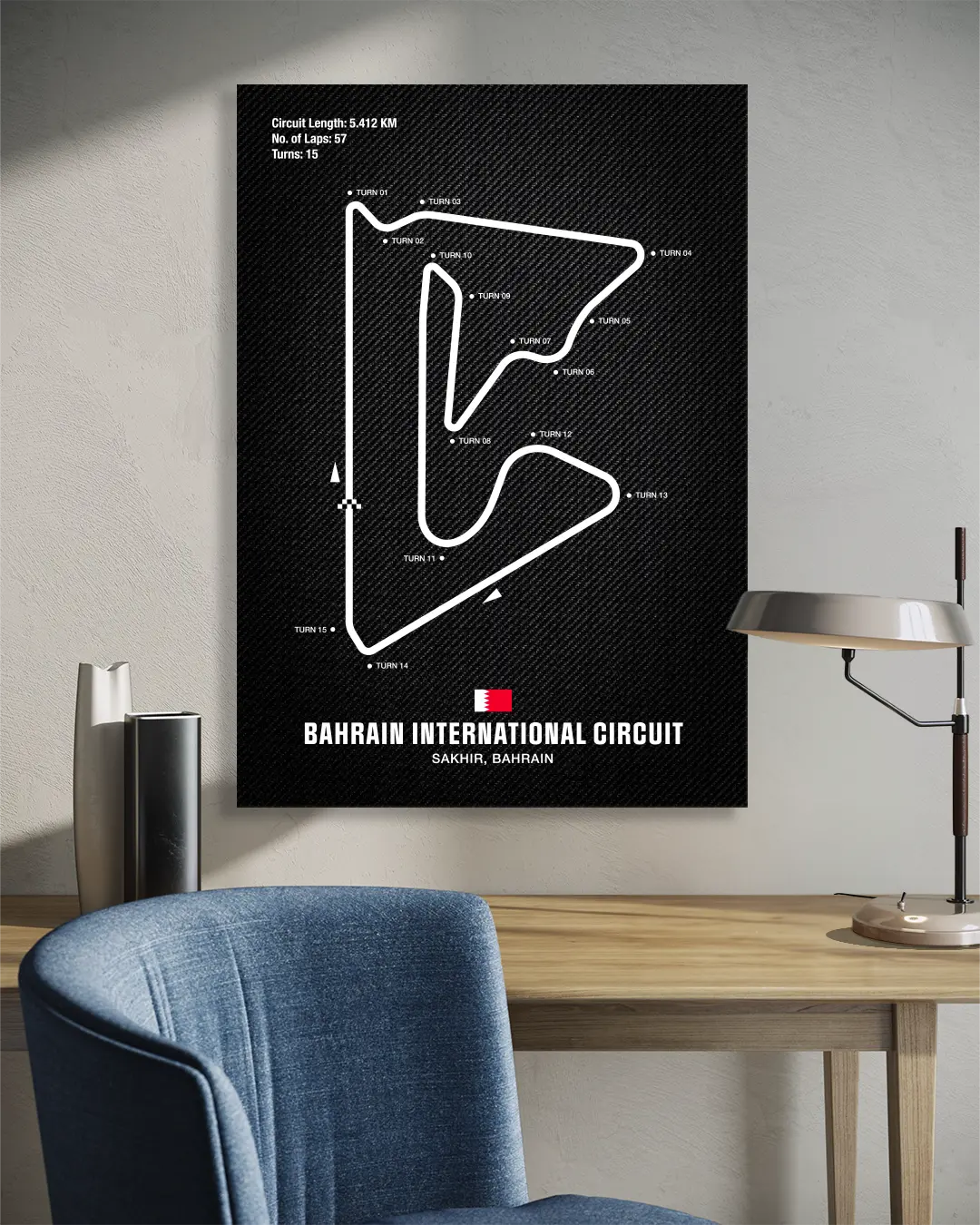 Bahrain Circuit Motorsport Wall Art Print