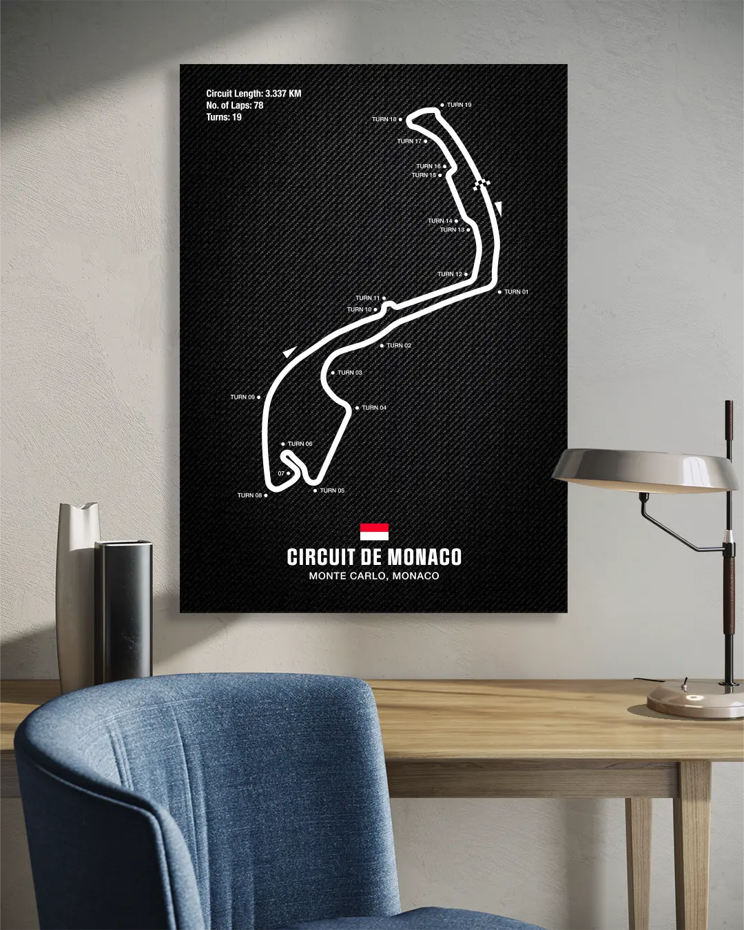 Circuit De Monaco Motorsport Wall Art Print