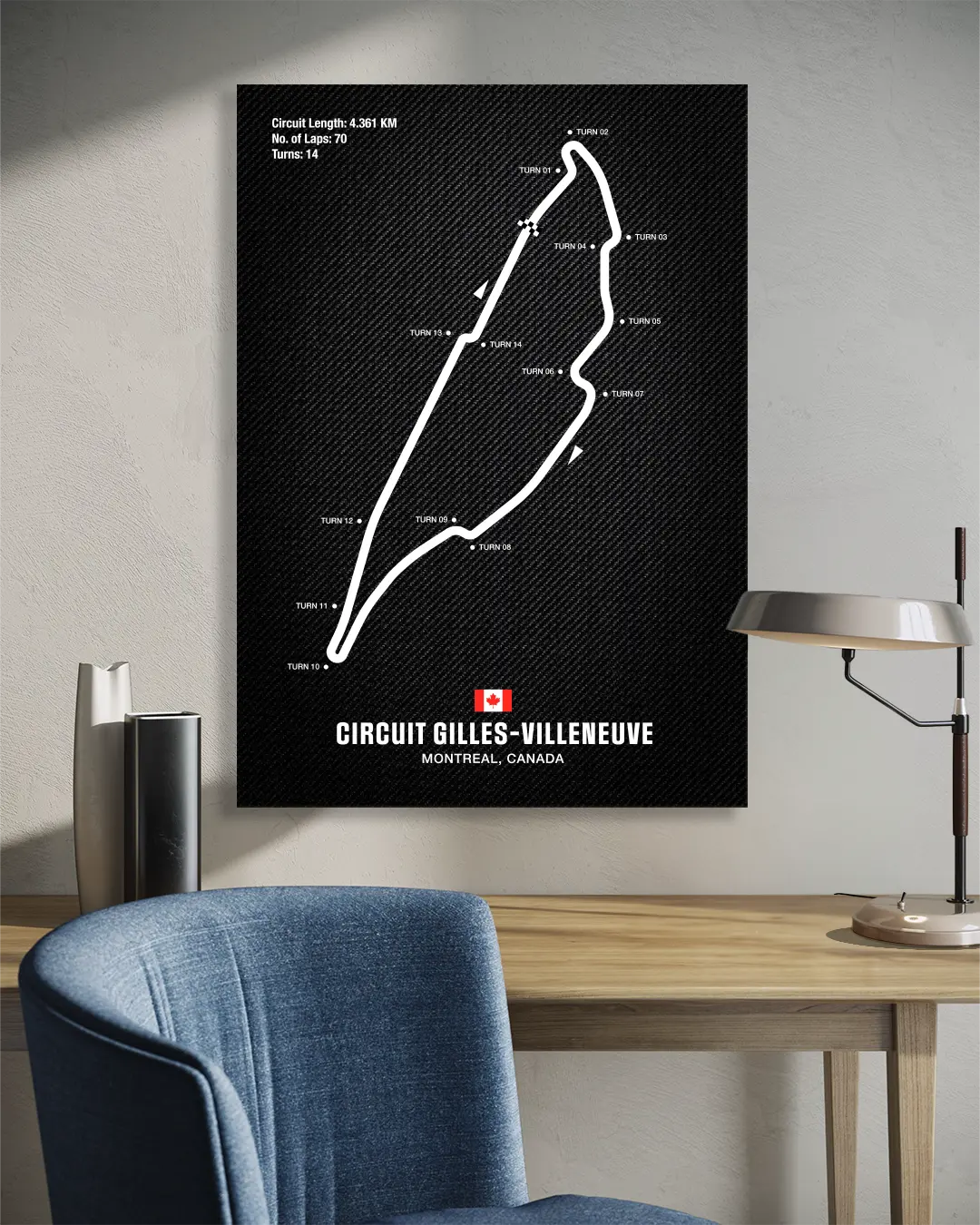 Circuit Gilles-Villeneuve Motorsport Wall Art Print