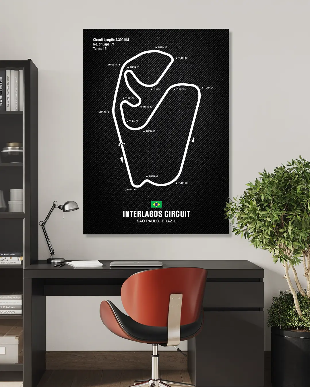 Interlagos Circuit Motorsport Wall Art Print