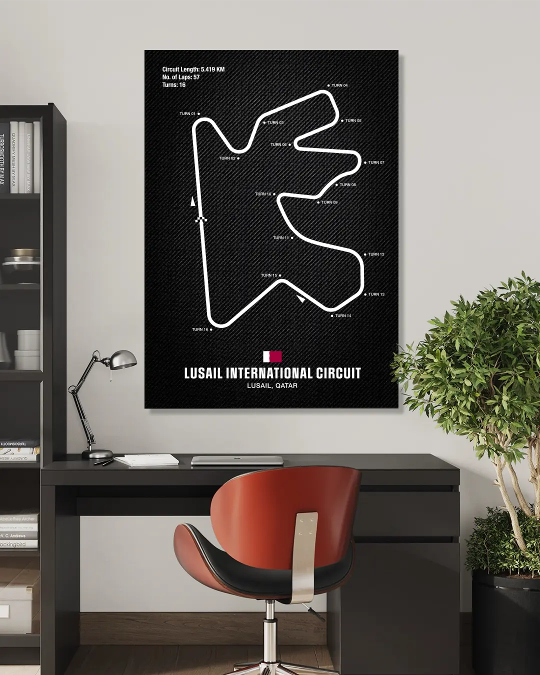 Lusail International Circuit Motorsport Wall Art Print
