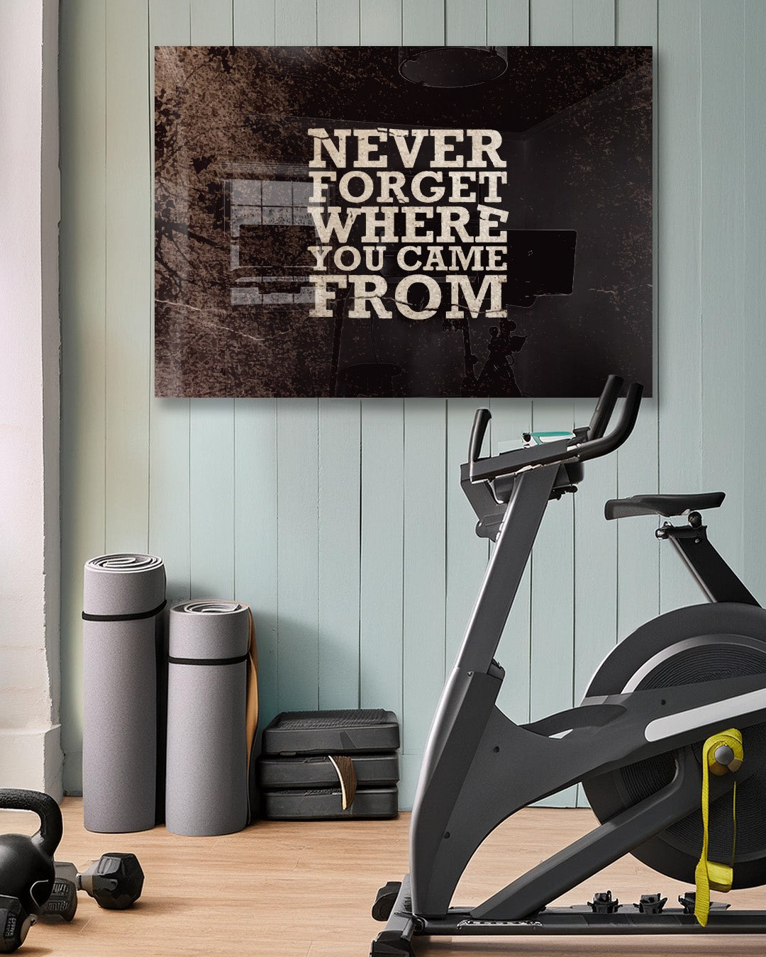 Never Forget Motivational Quote Wall Art Print