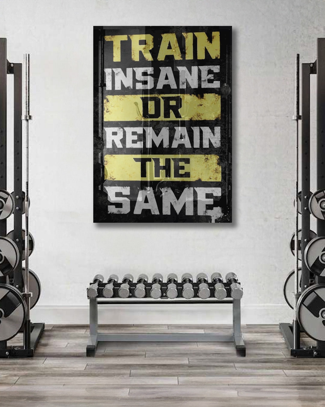 Train Insane Motivational Quote Wall Art Print