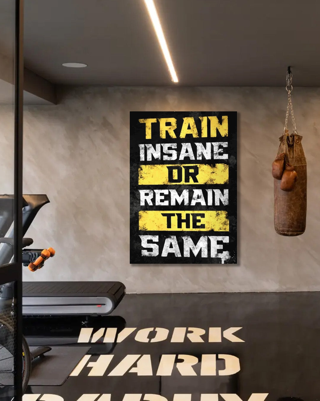 Train Insane Motivational Quote Wall Art Print