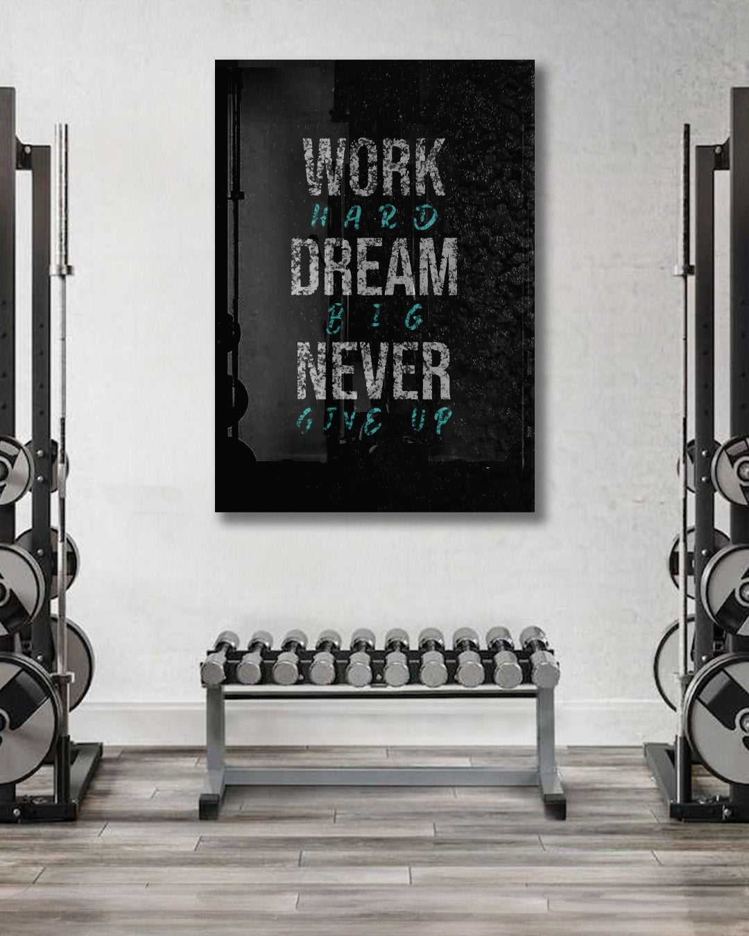 Work Hard Dream Big Motivational Quote Wall Art Print