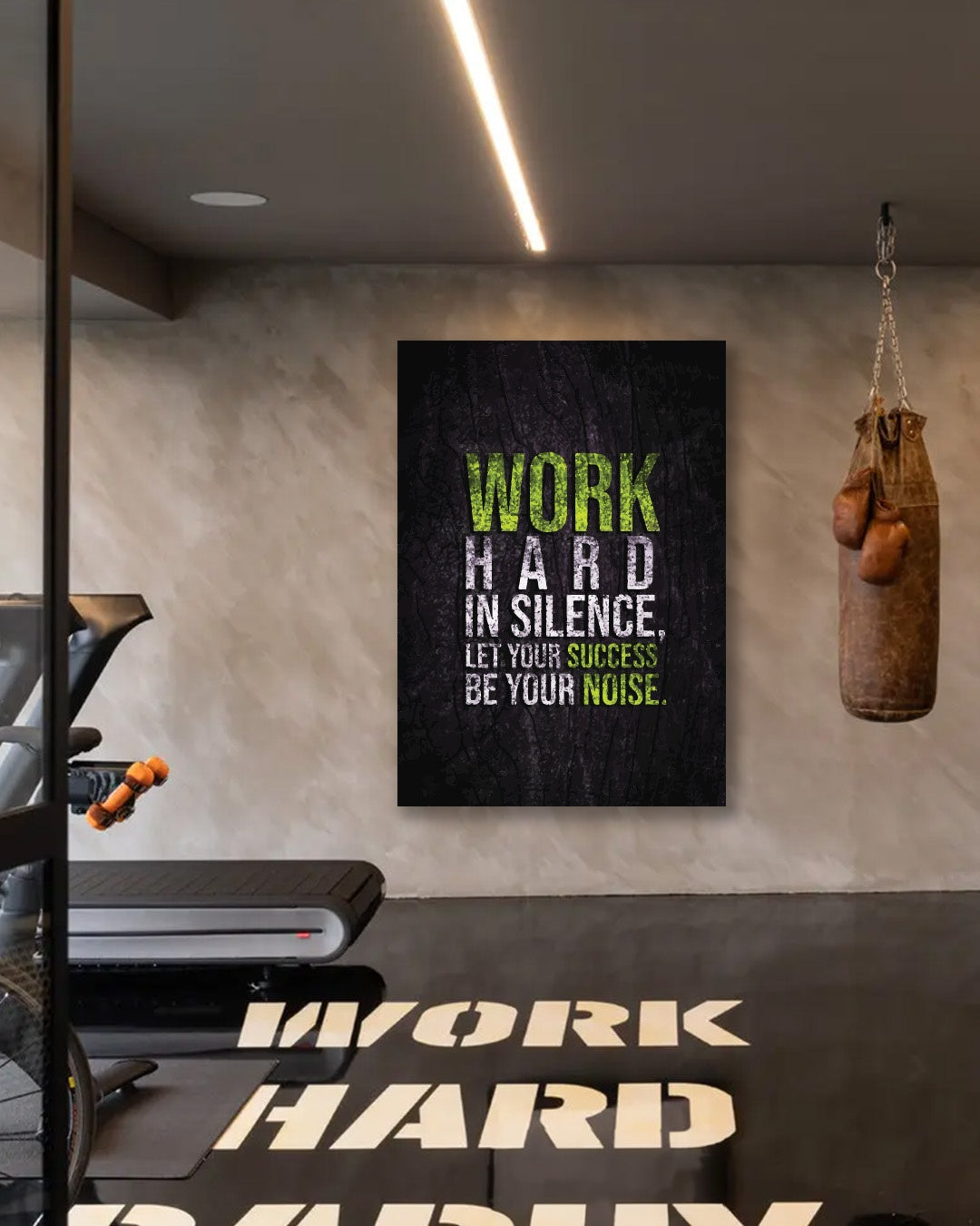 Work Hard Motivational Quote Wall Art Print