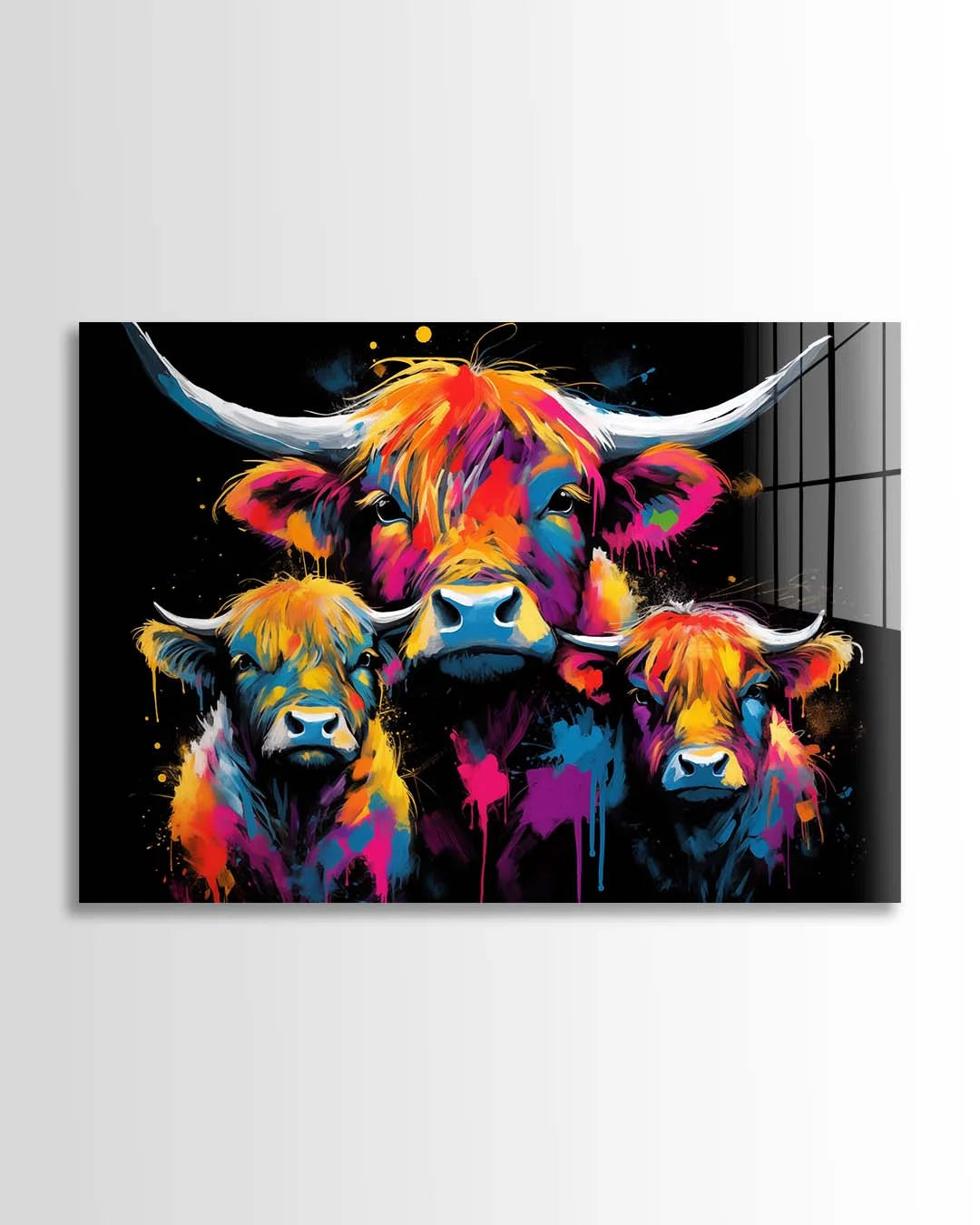 Fold of Highland Cows Noir