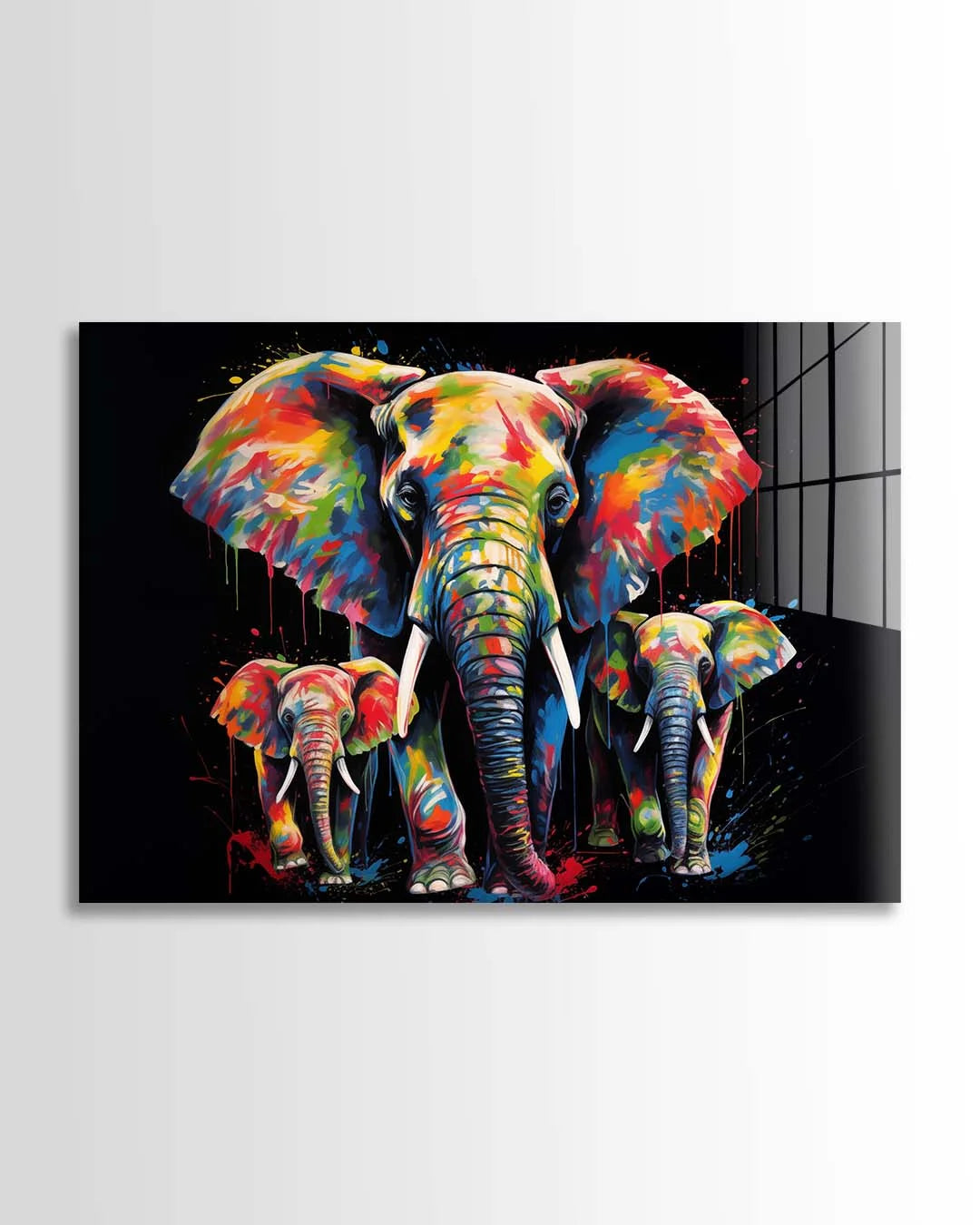 Herd of Elephants Noir