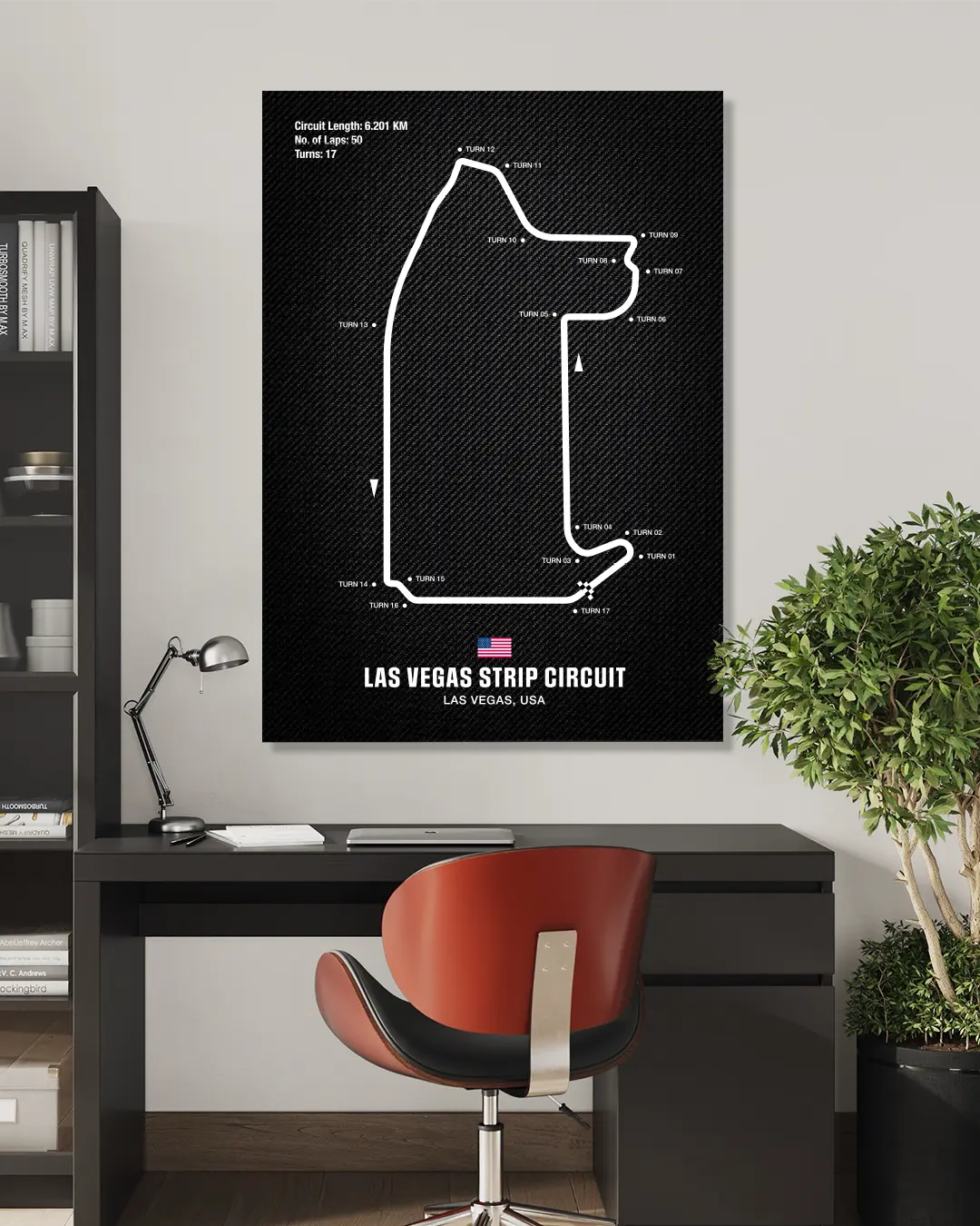 Las Vegas Circuit Motorsport Wall Art Print