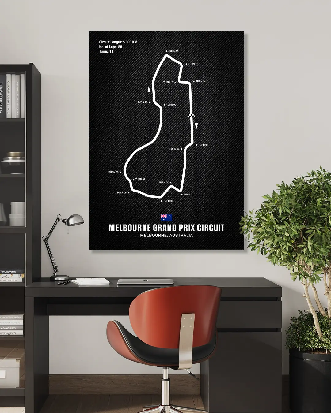 Melbourne Circuit Motorsport Wall Art Print