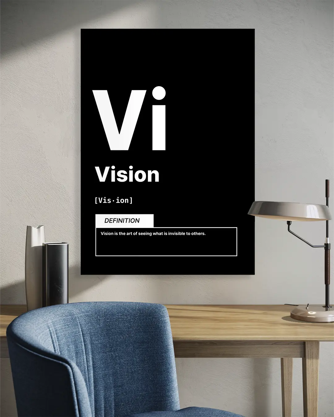 Vi Vision Noir Motivational Wall Art Print