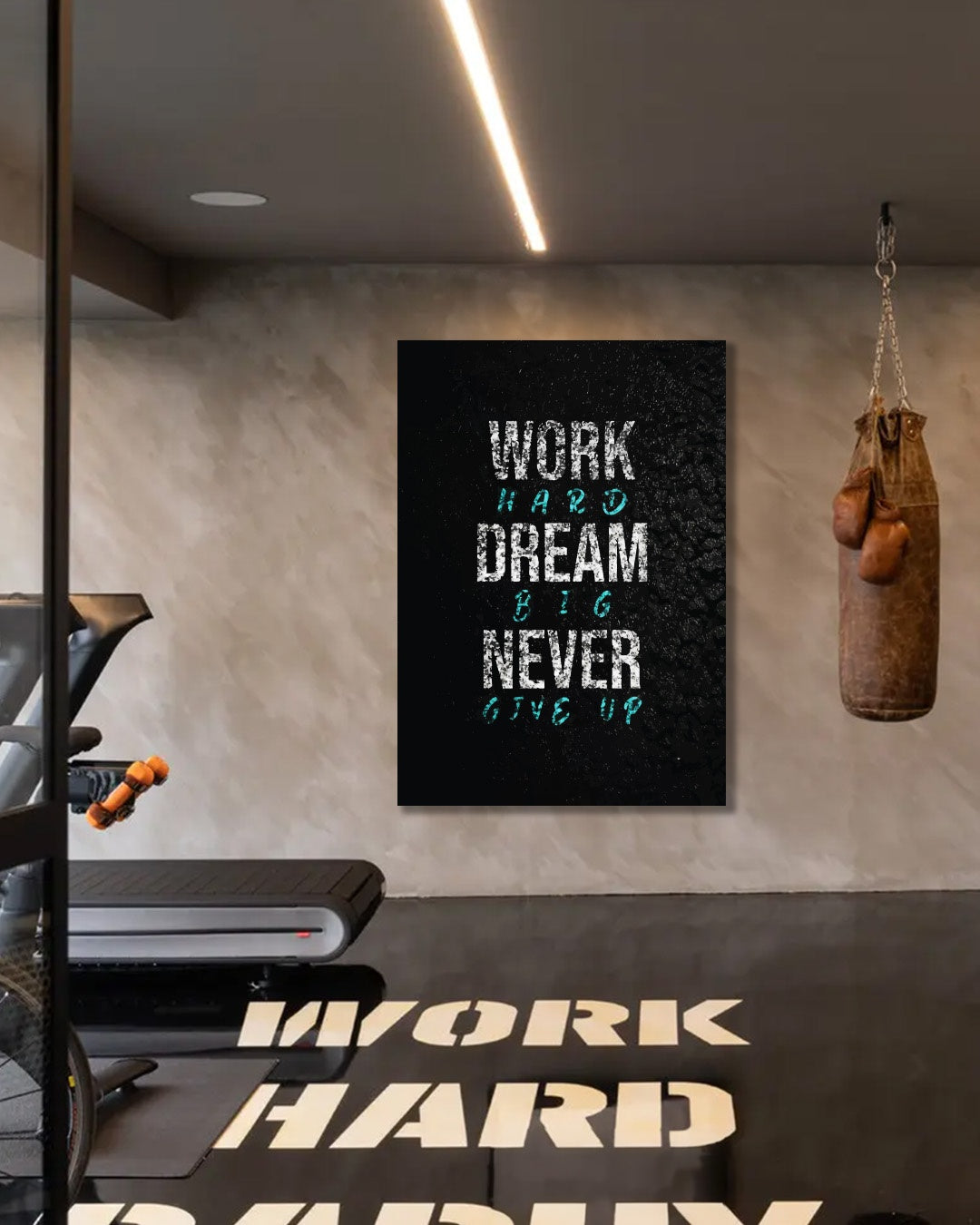Work Hard Dream Big Motivational Quote Wall Art Print